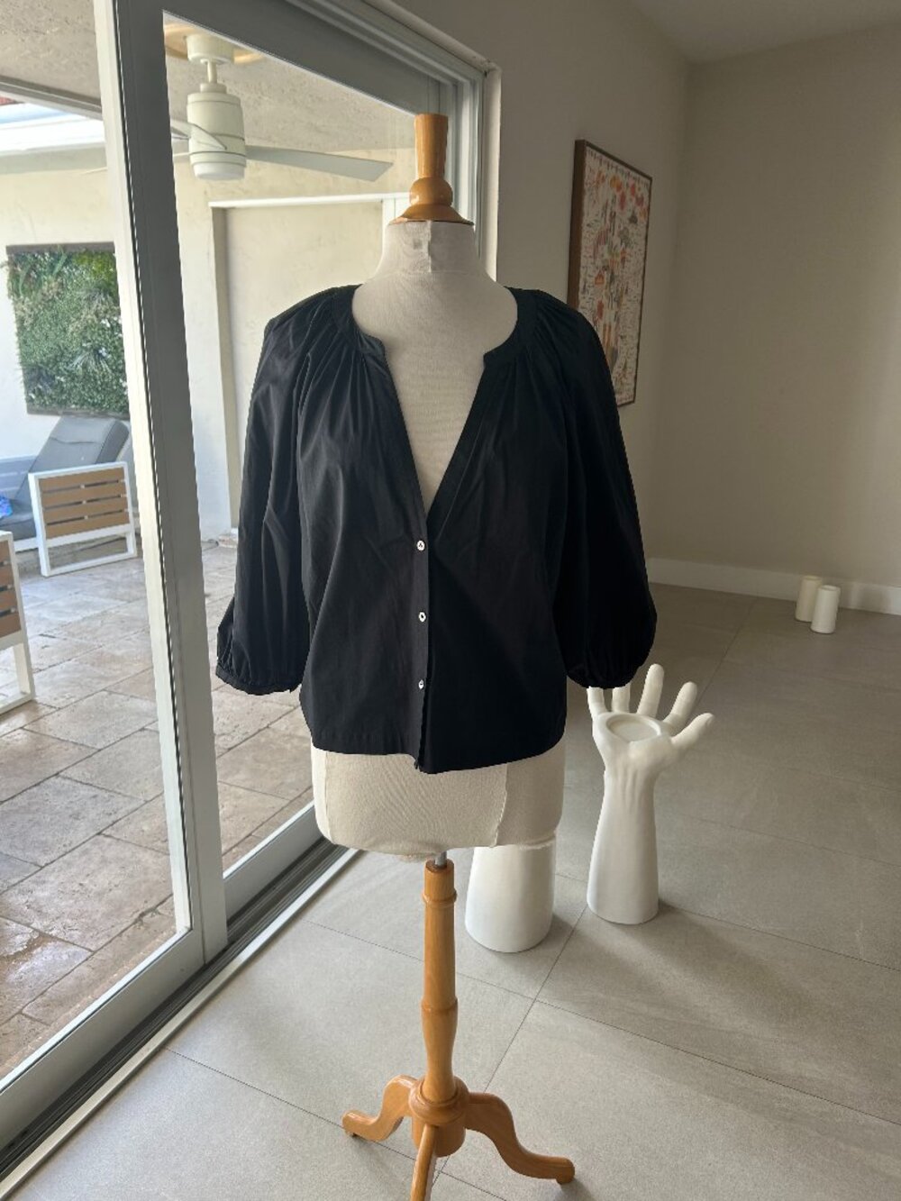 Staud, SizeXL, Black, Like New, Blouse